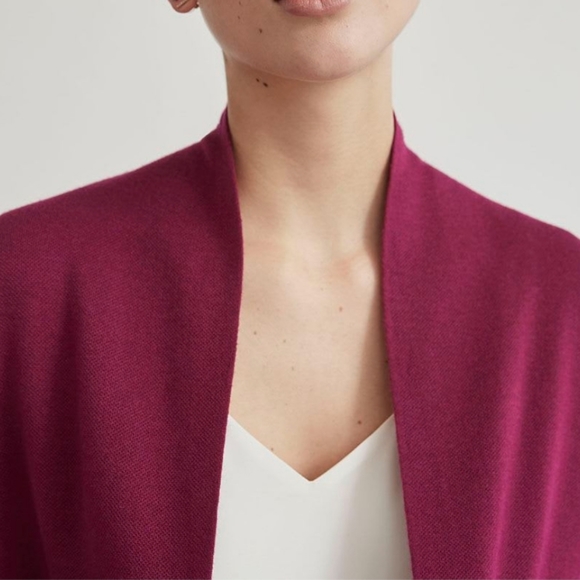 Dressy Long Open Cardi With Pockets - Picture 5 of 5